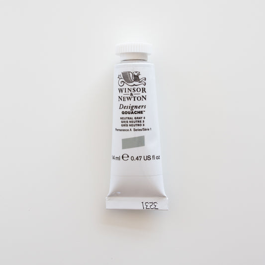 Winsor & Newton Designers Gouache 14ml Natural Grey 1