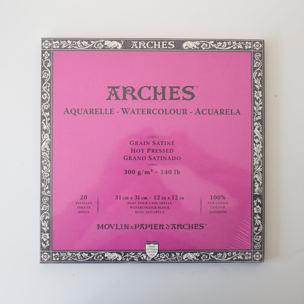 Arches Hot Pressed 300g 31x31cm 20 sheets