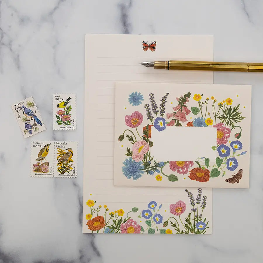 Letter writing set 'Prairie' by Botanica Paper co.