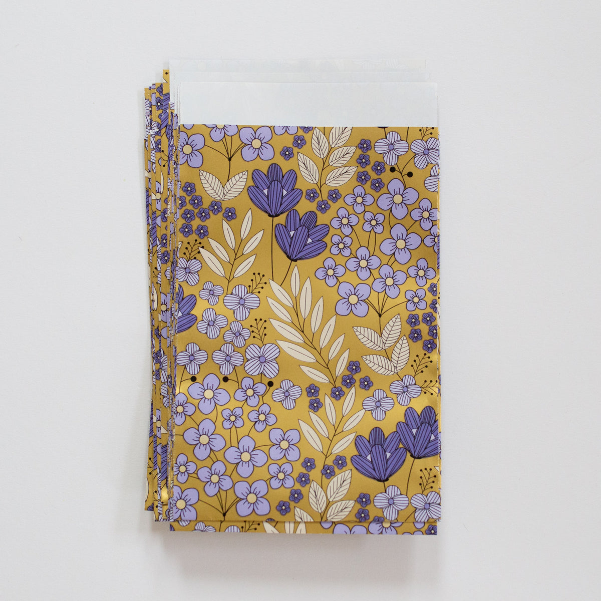 Flat bag Flower Field Gold Violet 12x19cm