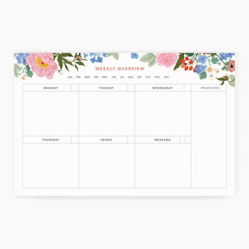 Weekly overview Notepad 'Garden' by Botanica Paper co.