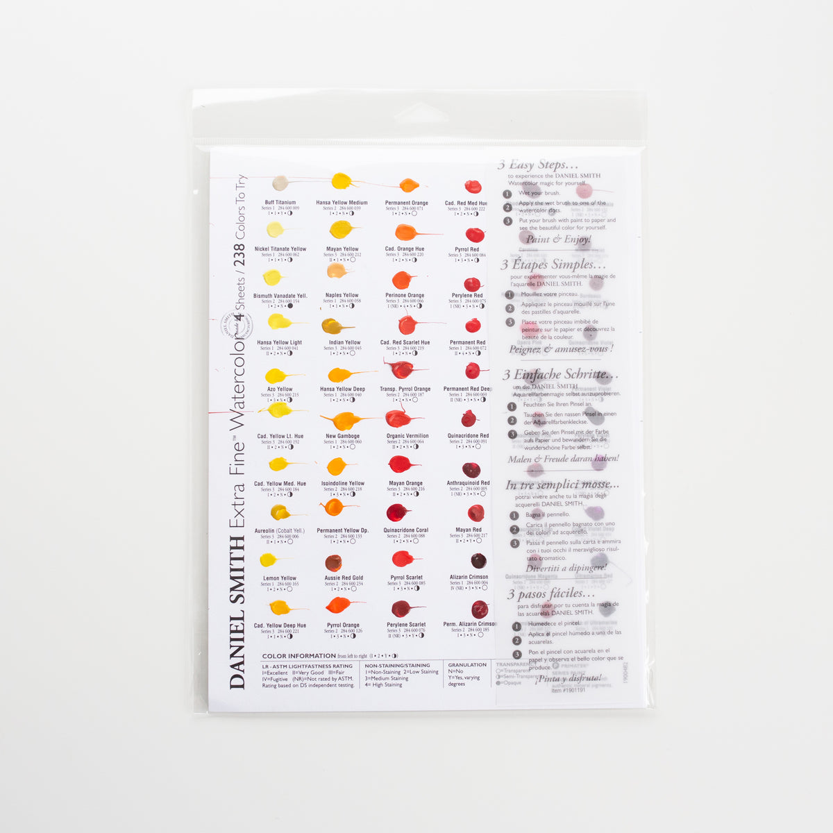Daniel Smith Dot-Karte 238 Farben