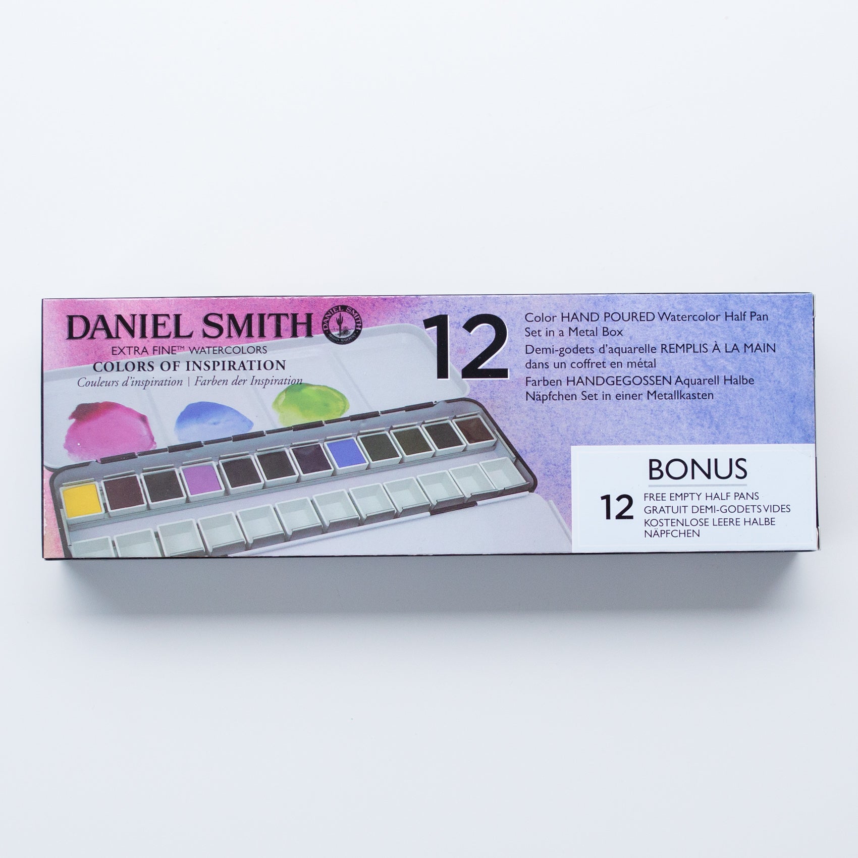 Daniel Smith 12 Colours of inspiration Half Pan Metal Tin set