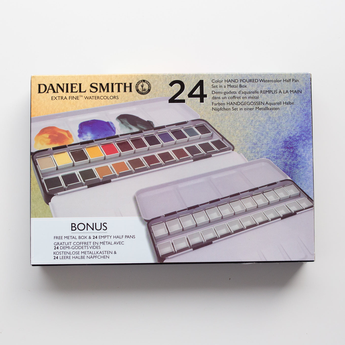 Daniel Smith 24 Standard Colours Half Pan Metal Tin