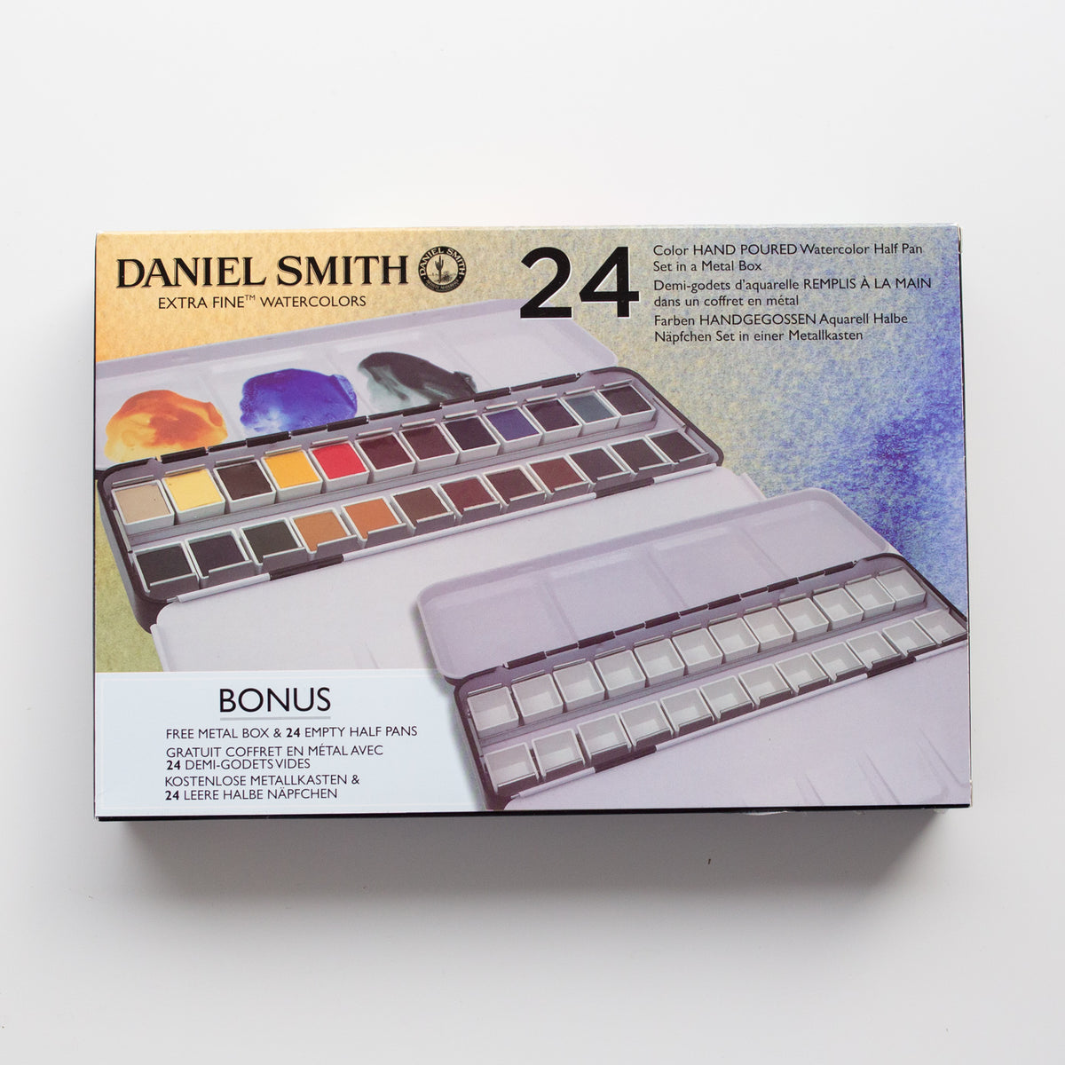 Daniel Smith 24 Standard Colors Half Pan Metal Tin