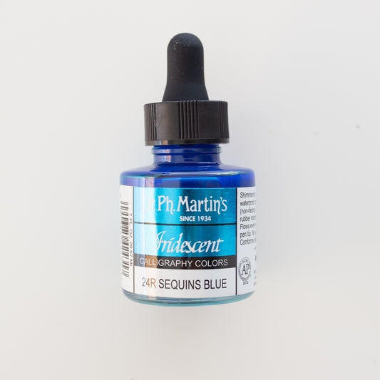 Iridescent ink Dr Ph. Martins Sequins Blue