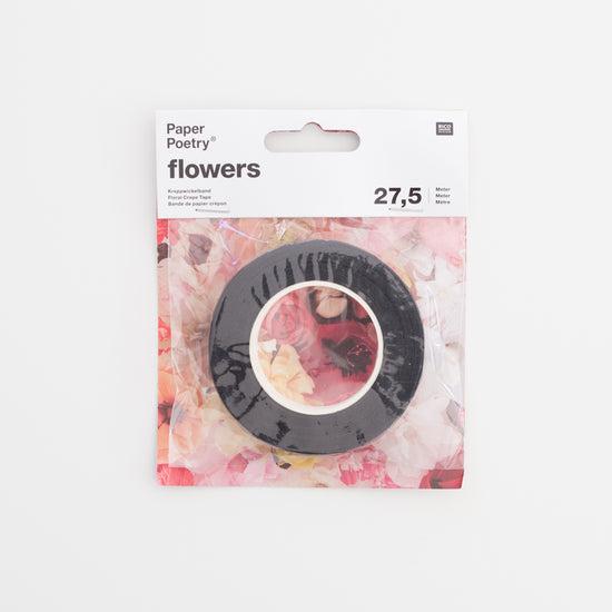 Floral tape Zwart