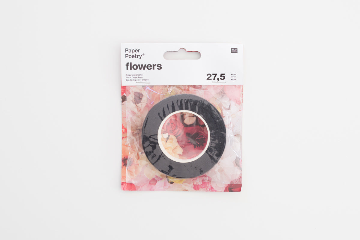 Floral tape Zwart