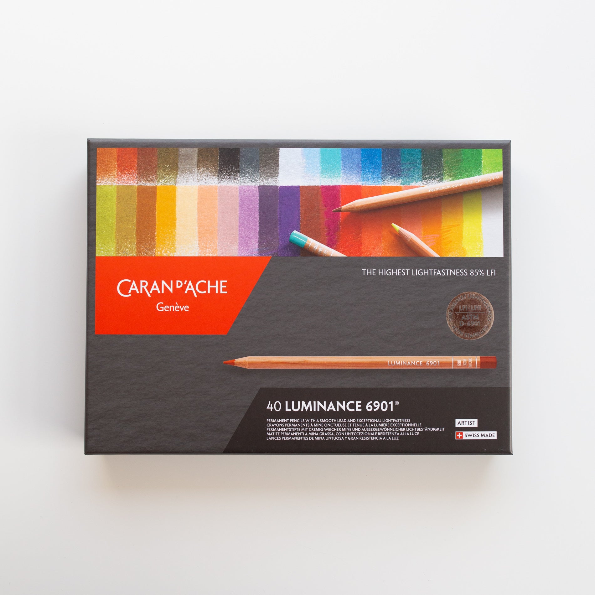 Caran D'Ache Luminance Coffret 20 Couleurs - Crayons De Couleur Professionnels Lumineux