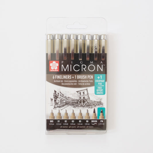 Sakura Pigma Micron Fineliner Schwarz Set 6