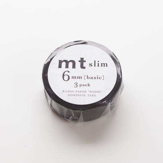 MT Masking tape Basic Matte Black 3 pack