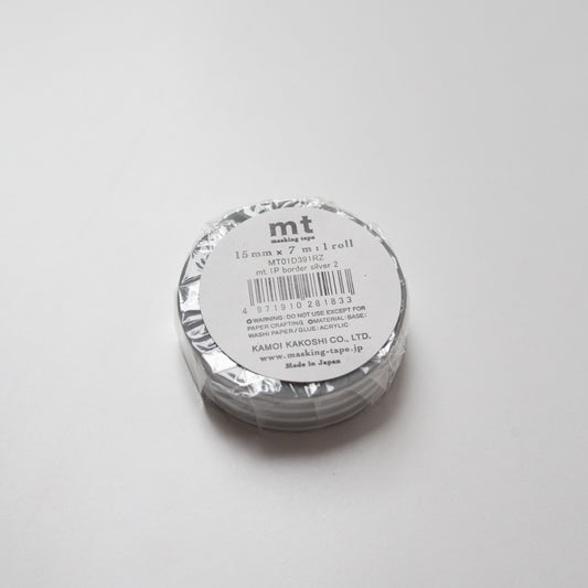 MT Masking tape Border Silver 2