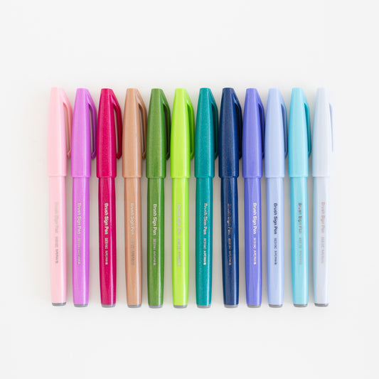 Pentel Touch Brush Sign set Additional colors 12