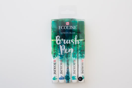 Ecoline brushpen set Green Blue