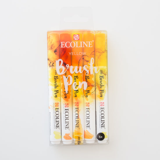 Ecoline brushpen set Yellow