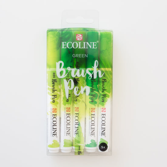 Ecoline brushpen set Green
