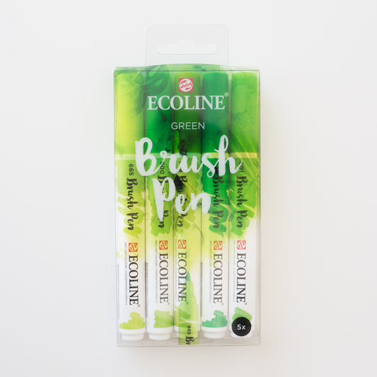 Ecoline brushpen set Green