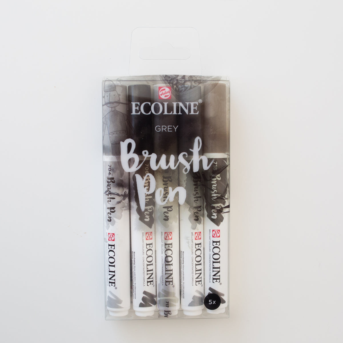 Ecoline Pinselstift-Set Grau