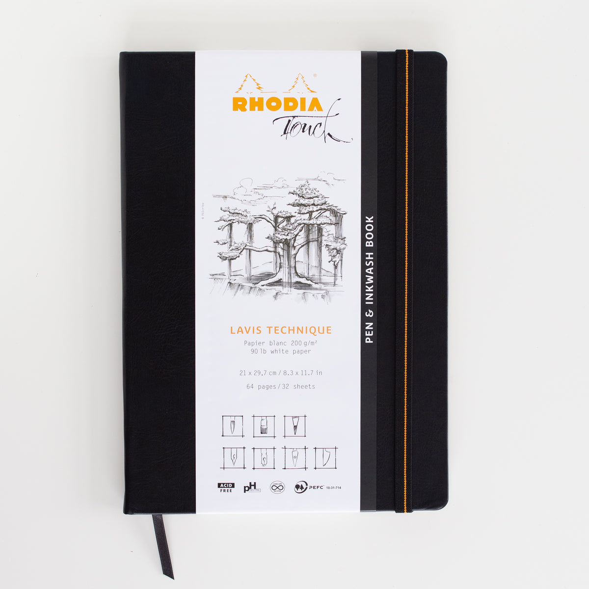Rhodia Pen&amp;INKwash-Buch A4 200 g