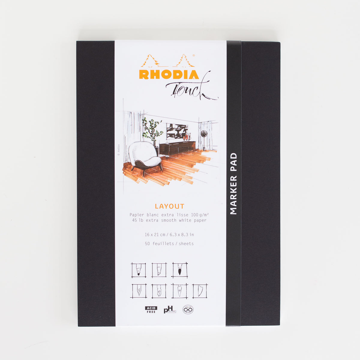 Rhodia Marker Pad A5 100gms