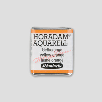 Schmincke Horadam Aquarelverf 222 Yellow Orange half pan 2