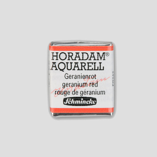 Schmincke Horadam Aquarelverf 341 Geranium Red half pan 3