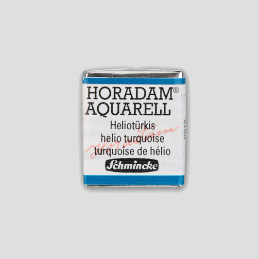 Schmincke Horadam Aquarelverf 475 Helio Turquoise half pan 1