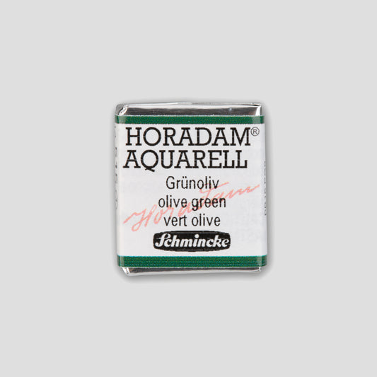 Schmincke Horadam Aquarelverf 515 Olive Green half pan 1