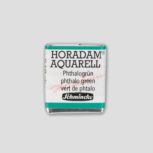 Schmincke Horadam Aquarelverf 519 Phthalo Green half pan 1