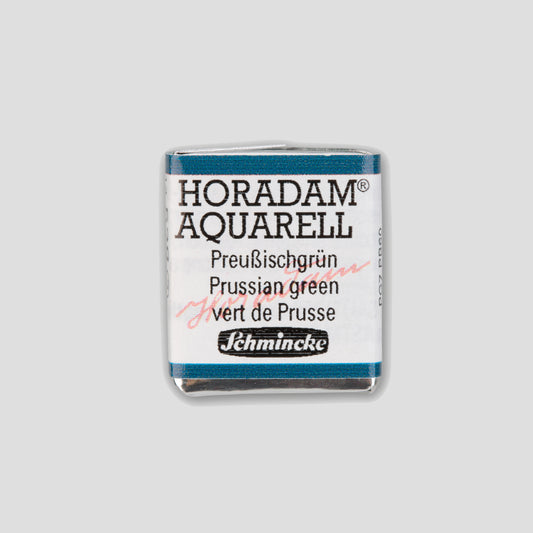 Schmincke Horadam Aquarelverf 528 Prussian Green half pan 2