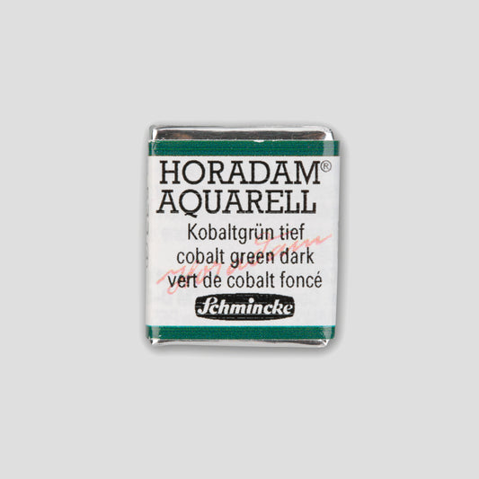 Schmincke Horadam Aquarelverf 533 Cobalt Green Dark half pan 4