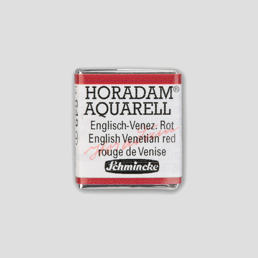 Schmincke Horadam Aquarelverf 649 English Venetian Red half pan 1