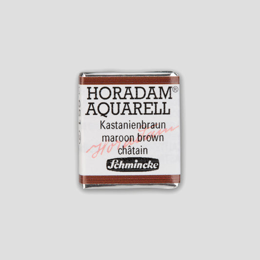 Schmincke Horadam Aquarelverf 651 Maroon Brown half pan 2