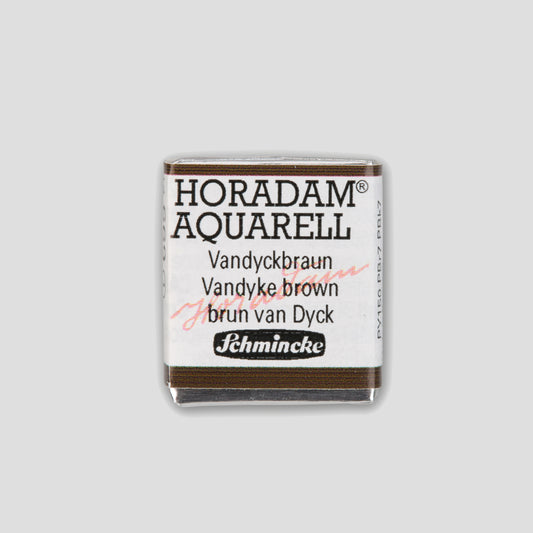 Schmincke Horadam Aquarelverf 669 Vandyke Brown half pan 1