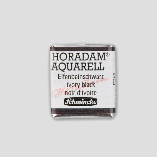 Schmincke Horadam Aquarelverf 780 Ivory Black half pan 1