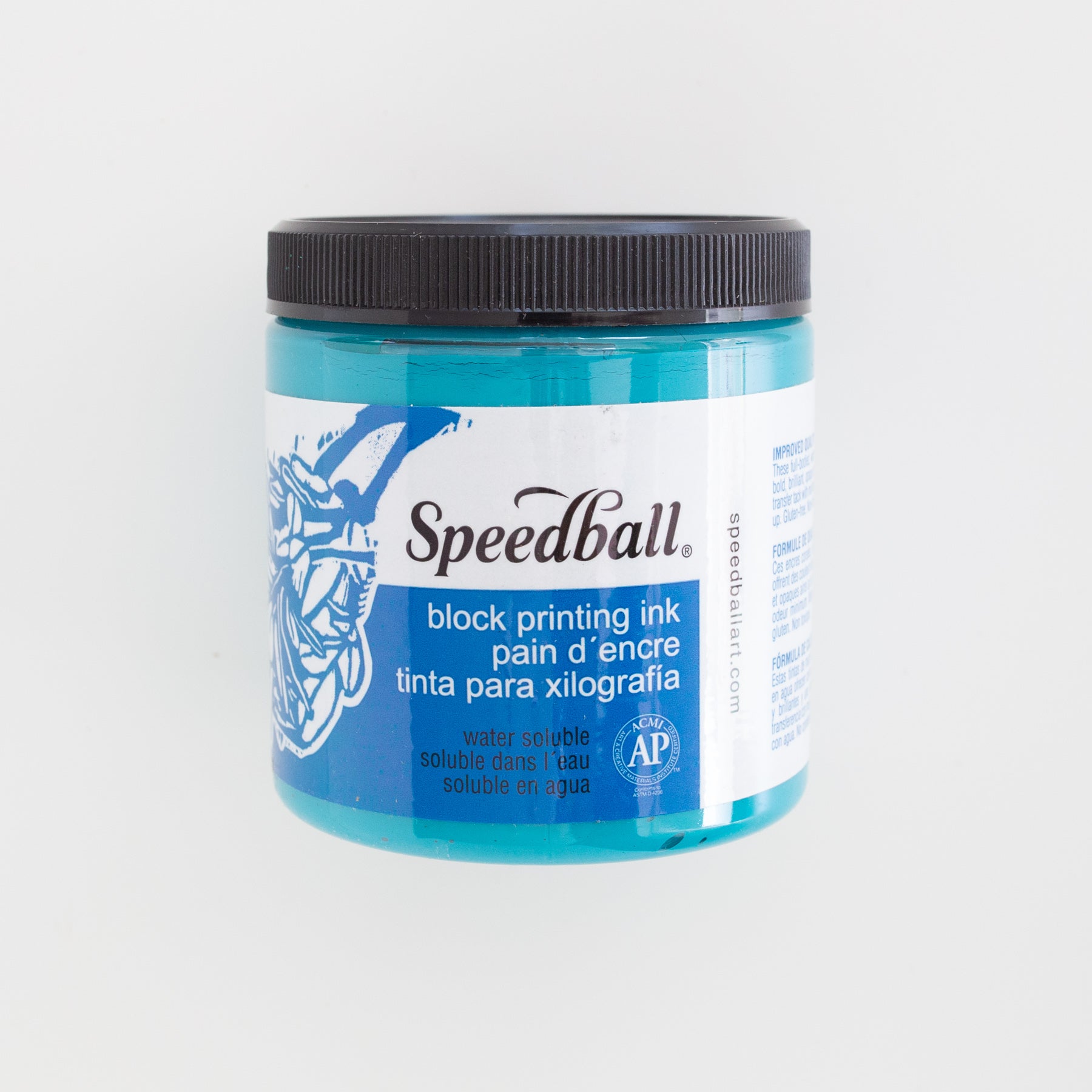 Speedball Water-Soluble Block Ink 8oz (237ml) Turquoise