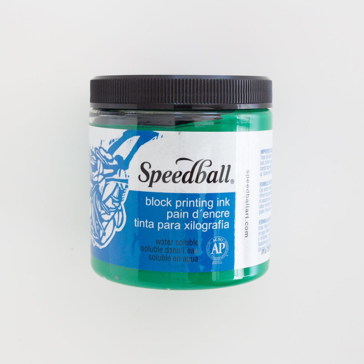 Speedball Water-Soluble Block Ink 8oz (237ml) Green
