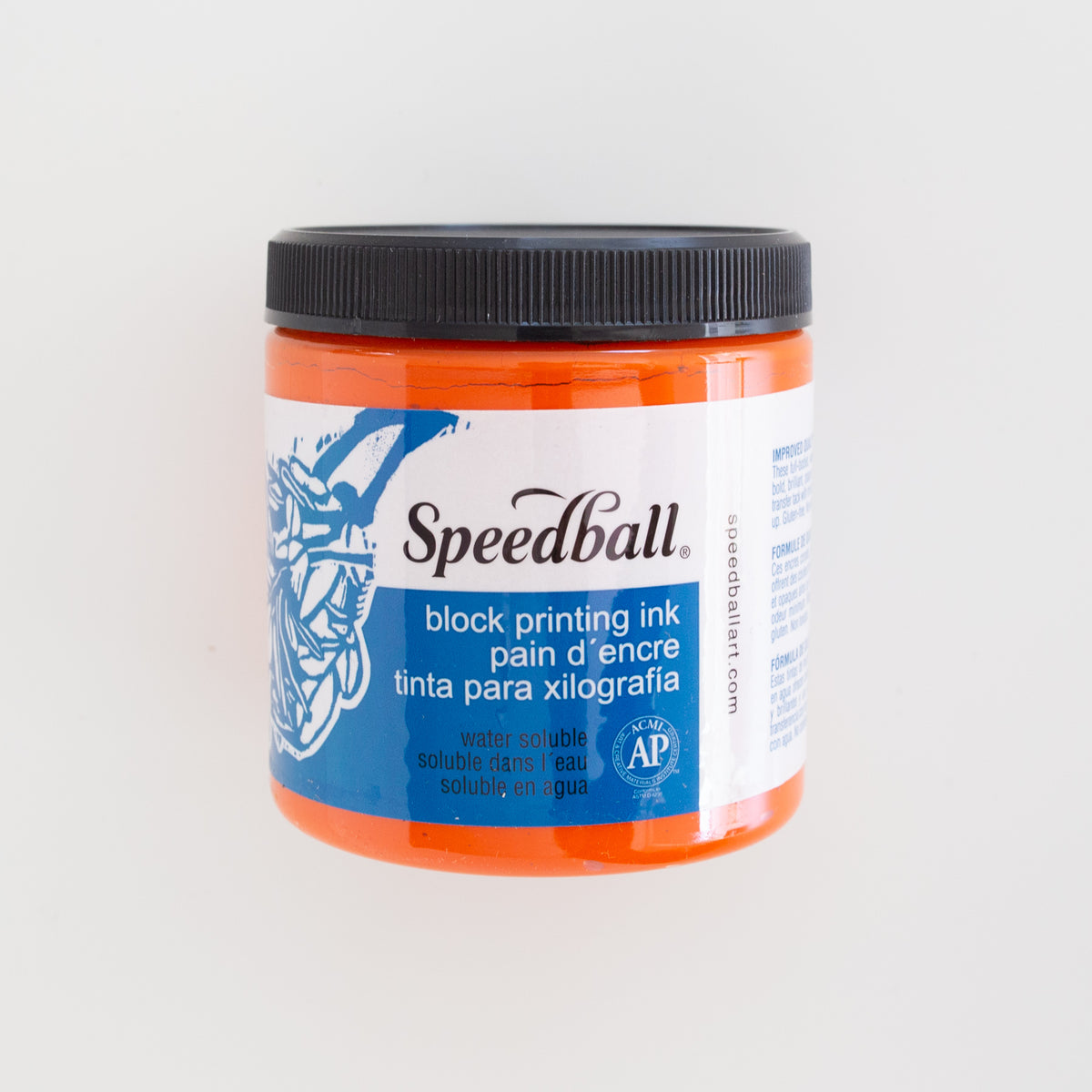Speedball Water-Soluble Block Ink 8oz (237ml) Orange
