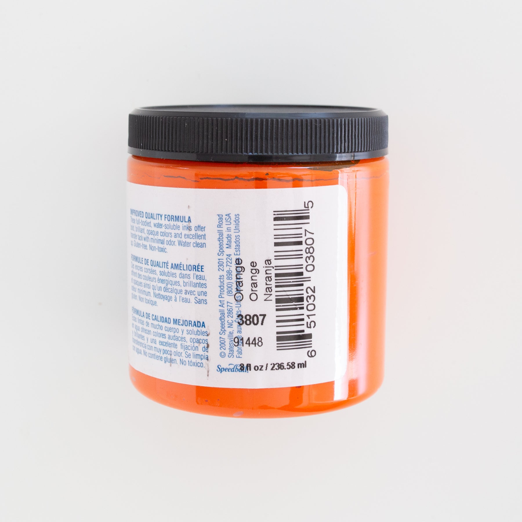 Speedball Water-Soluble Block Ink 8oz (237ml) Orange