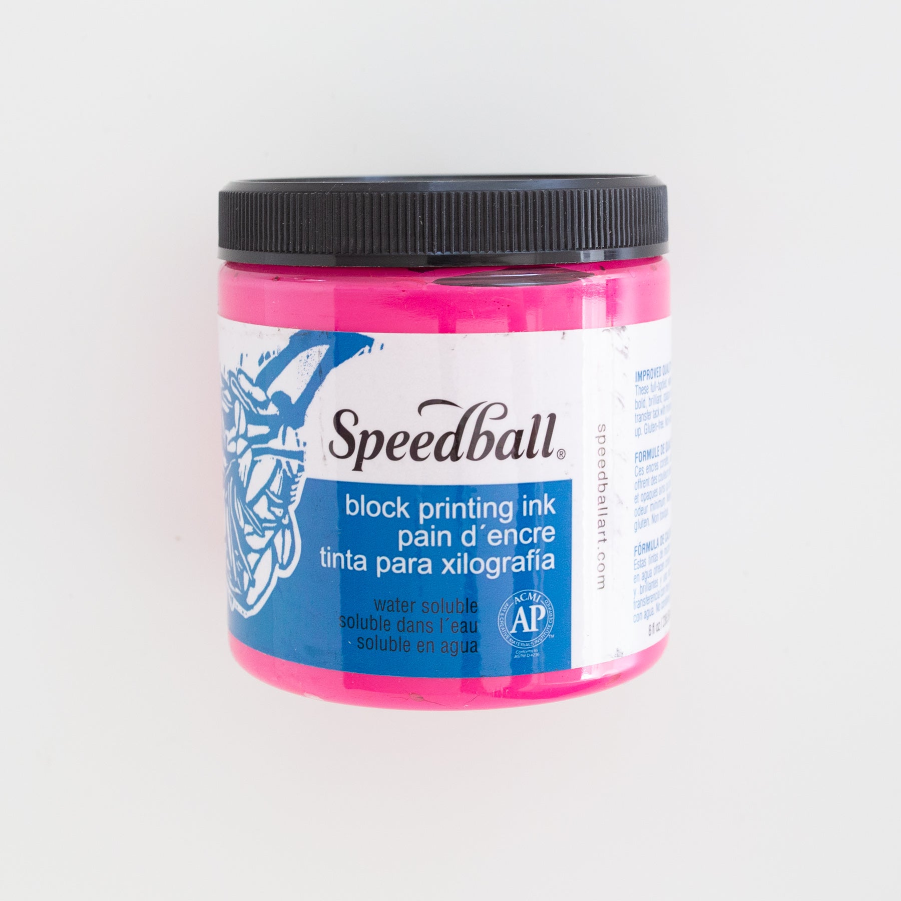 Speedball Water-Soluble Block Ink 8oz (237ml) Magenta