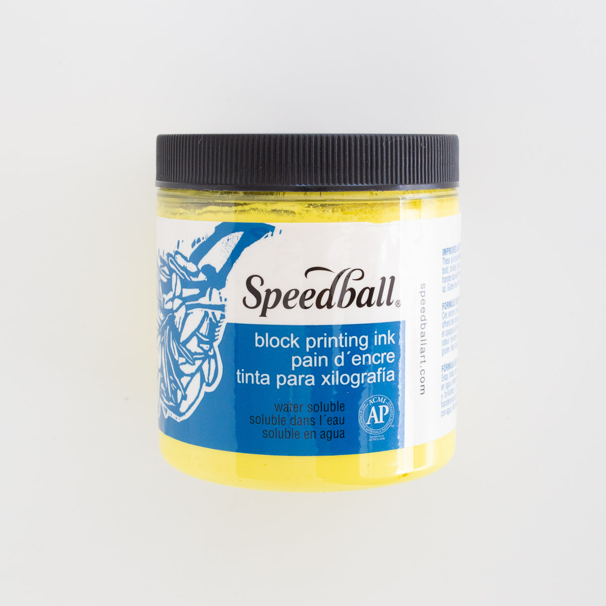 Speedball Water-Soluble Block Ink 8oz (237ml) Yellow