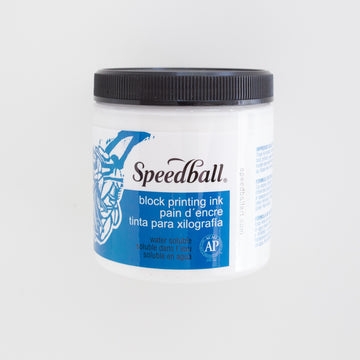 Speedball Water-Soluble Block Ink 8oz (237ml) White