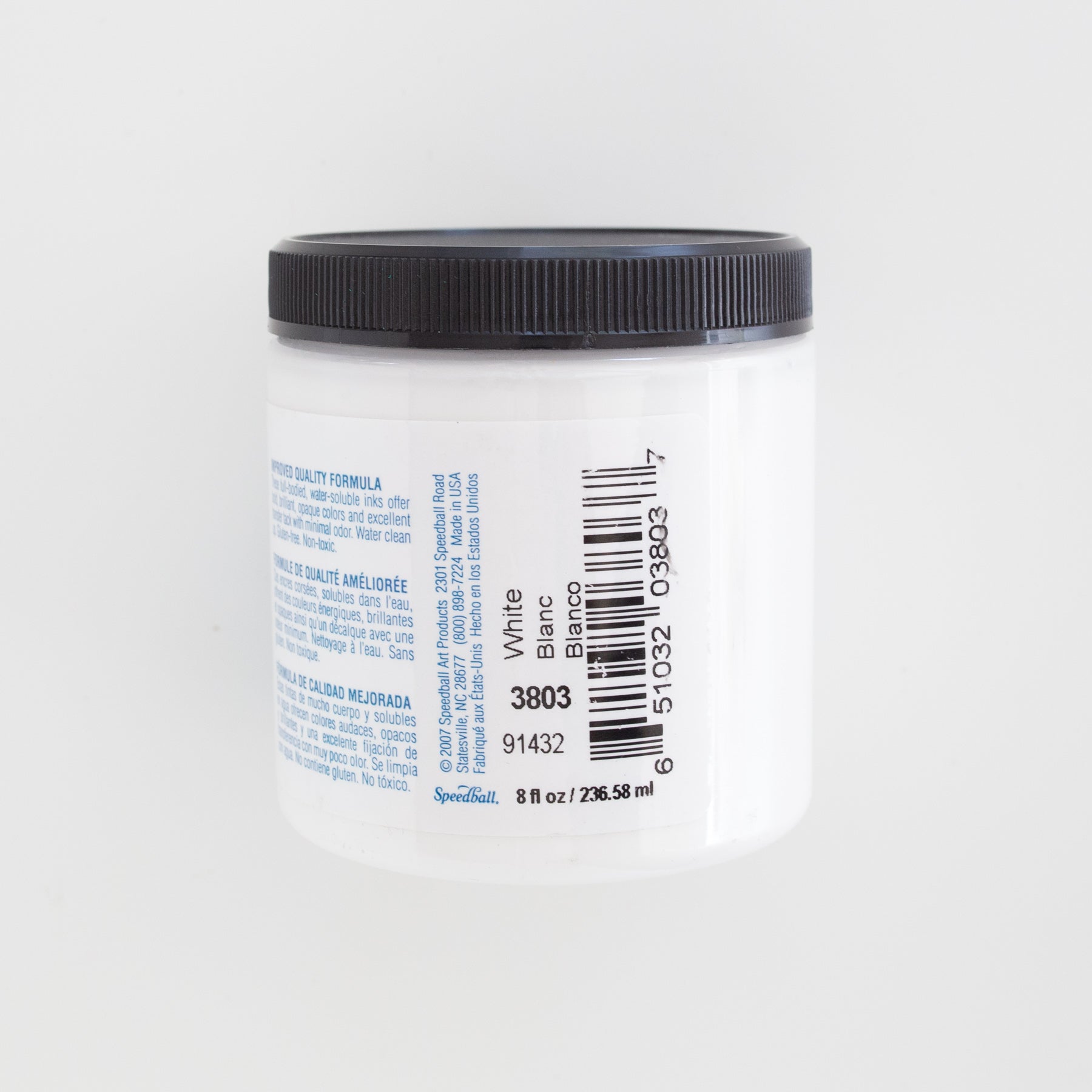 Speedball Water-Soluble Block Ink 8oz (237ml) White