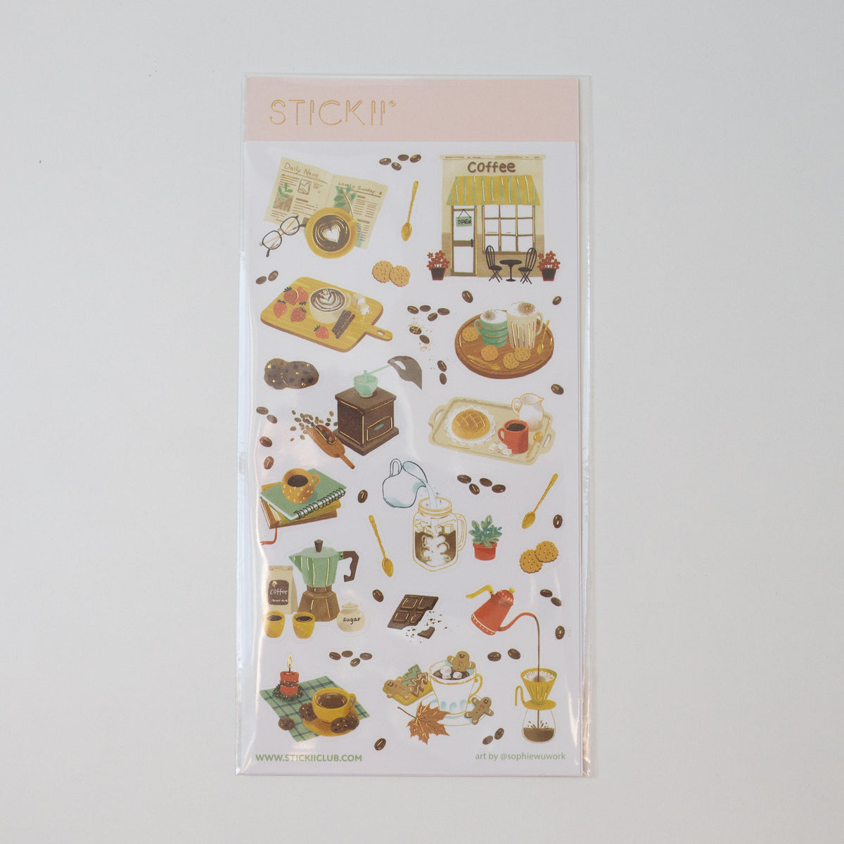 Stickii Sticker sheet My Favorite Cafe