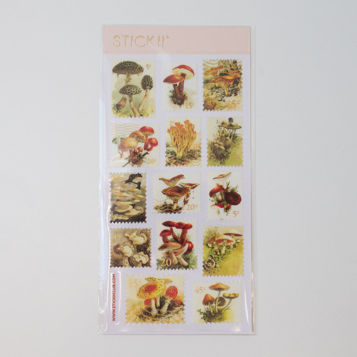Stickii Sticker sheet Mushroom stamps