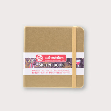 Talens Schetsboek Goud 12X12 140g