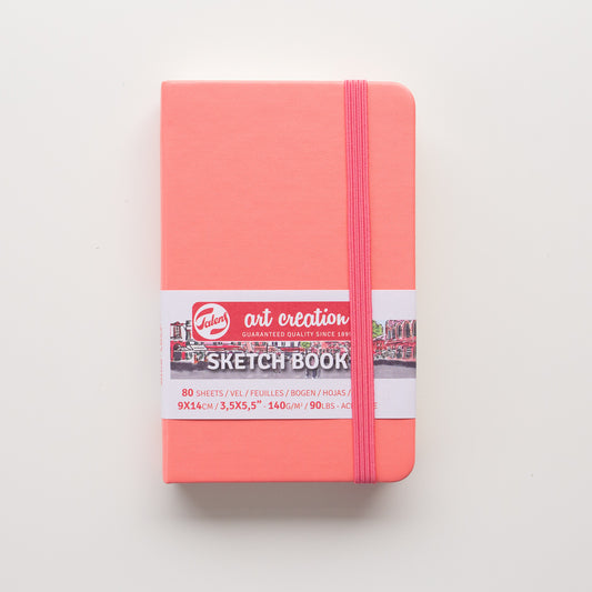 Talens Sketchbook Coral Red 9x14 140g