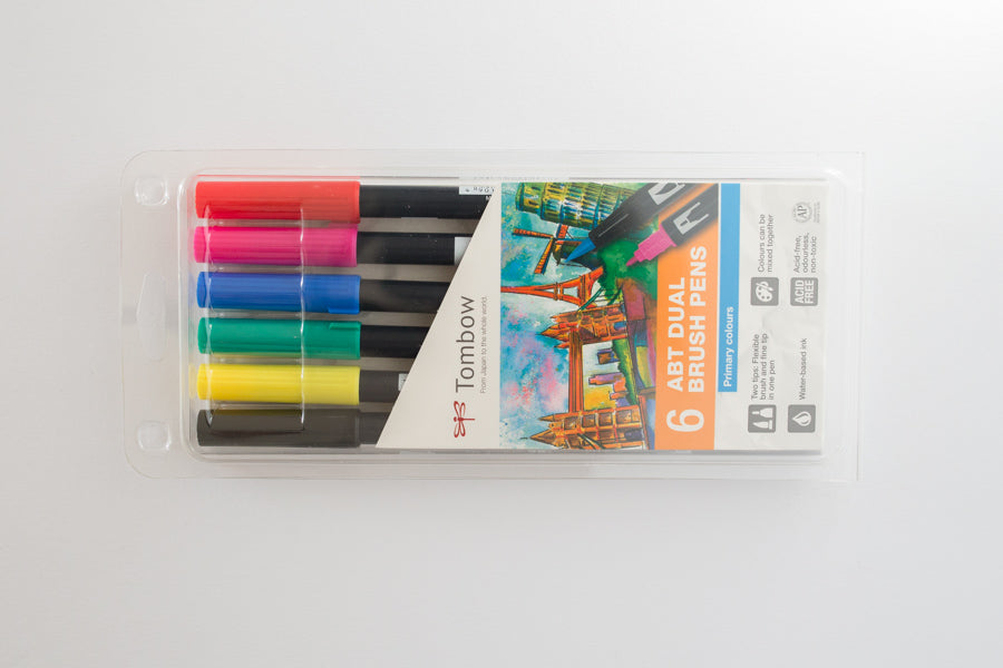 Tombow Dual Brush ABT Set 6 Primary