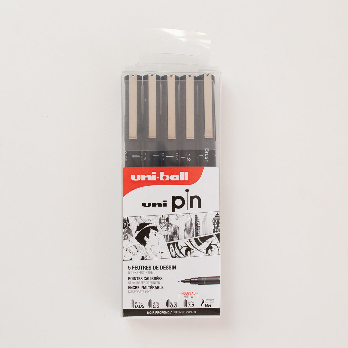 Uni Pin set with 005/03/08/12 &amp; brush