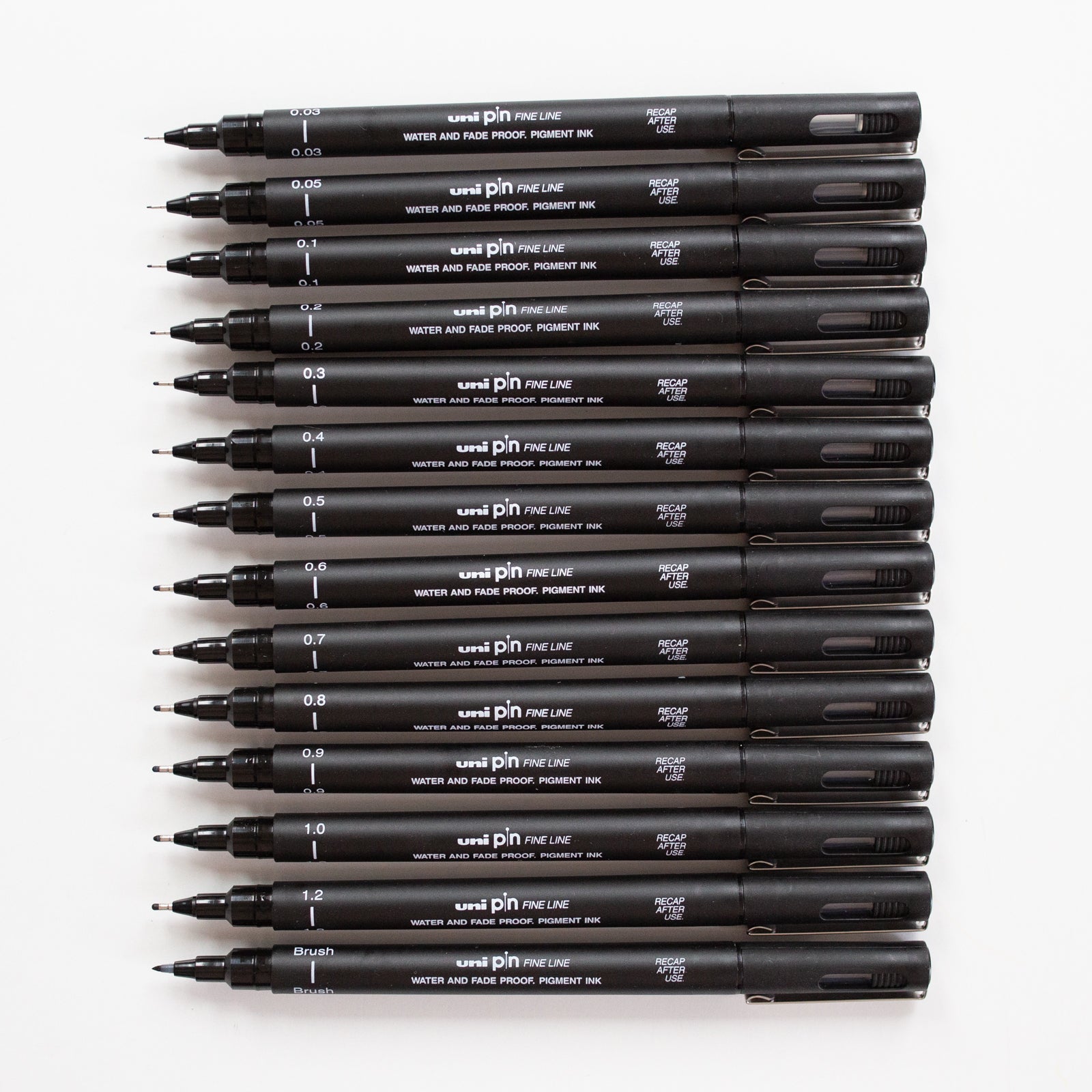 Drawing Pen (Uni Pin) Fine Line Black 0.03, 0.05, 0.1, 0.2, 0.3, 0.4, 0.5, 0.6, 0.7